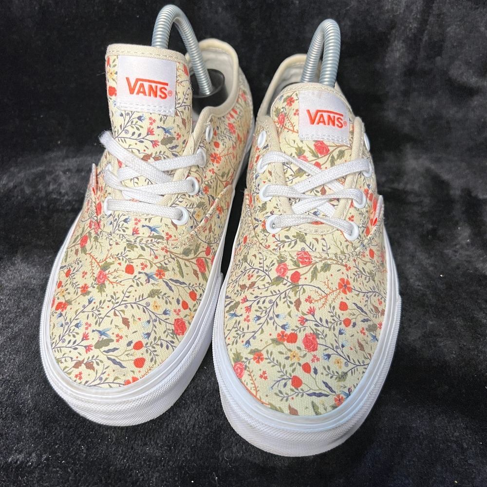 Vans Doheny Decon Women's 8 Sneakers Turtledove White Ditsy Floral Skate Shoes - Picture 2 of 7